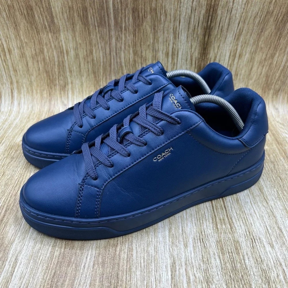 Coach High Line Sneaker Men's Size 10 D Navy Blue Leather Minimalist CX120